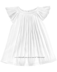 Нарядное плиссированное платье 0-3М OshKosh для новорожденной девочки