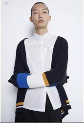 Zara джемпер кардиган с цветными полосами 