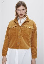 Zara вельветовая куртка рубашка 