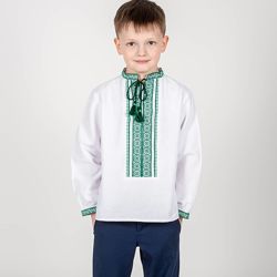Вишиванка для хлопчика Смарагдова 110-140