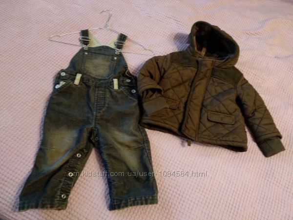 Вельветовий комбінезон і куртка для хлопчика 1-1. 6 рочків
