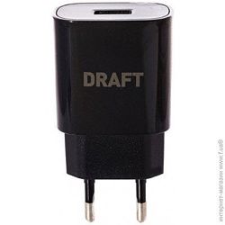 Мережевий зарядний пристрій DRAFT USB 2.0A 4210D чорний