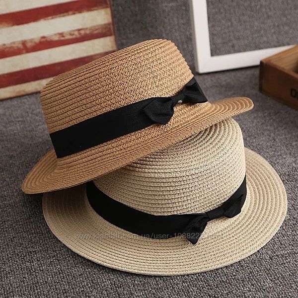 Солом&acuteяний літній капелюх, канотьє шляпа купити, капелюшок канотьє