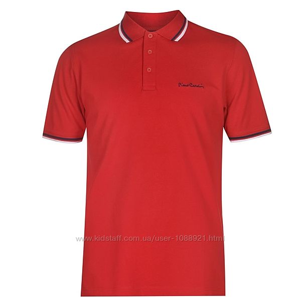 Рубашка поло футболка Pierre Cardin Polo Pique Red Оригинал Красный котон