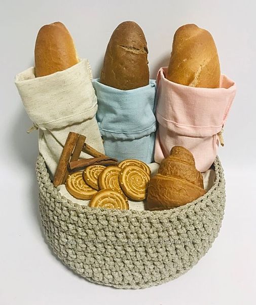  Экомешок для хлеба багета и булочек, еко торбинка