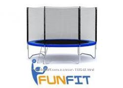 Батут Fun Fit 252см с сеткой и лестницей