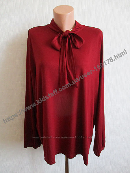 Элегантная вишневая трикотажная блуза tcm tchibo