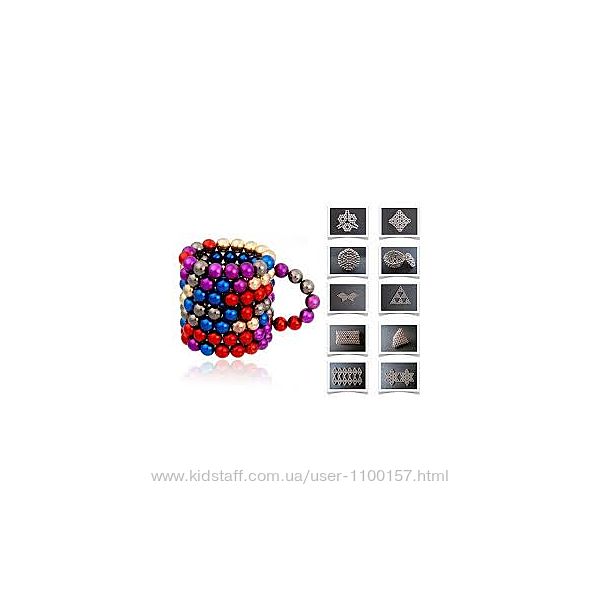 Запасные шарики к Неокубу. 5 мм радуга никель разноцветный серебро