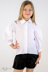 Блузка, рубашка школьная для девочек Albero размеры 122- 158