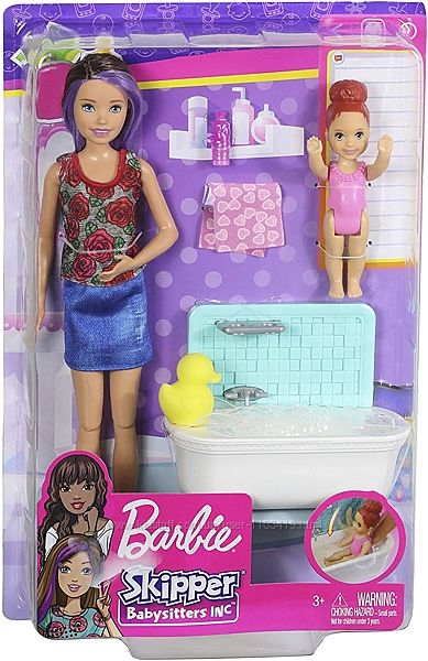 Ігровий набір Барбі Скіппер няня Час купатися Barbie Skipper FXH05