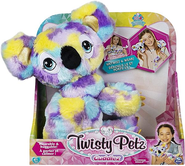 Плюшевая коала игрушка-трансформер браслет Twisty Petz Cuddlez Fluffzie 