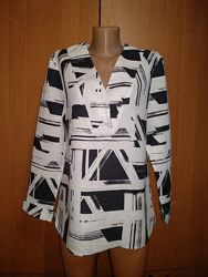 Оригинальная льняная блузка лен Пог 52 см