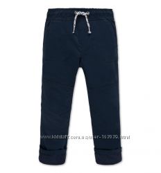 Темно-синие штаны на флисовой подкладке для мальчишек с C&A, р-р 92