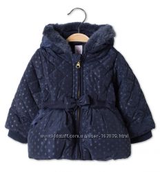 Утепленная темно-синяя курточка для девочек с C&A, размер 92