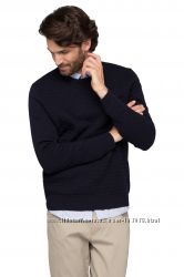 Теплый полушерстяной темно-синий свитер для мужчин с C&A, р-р M