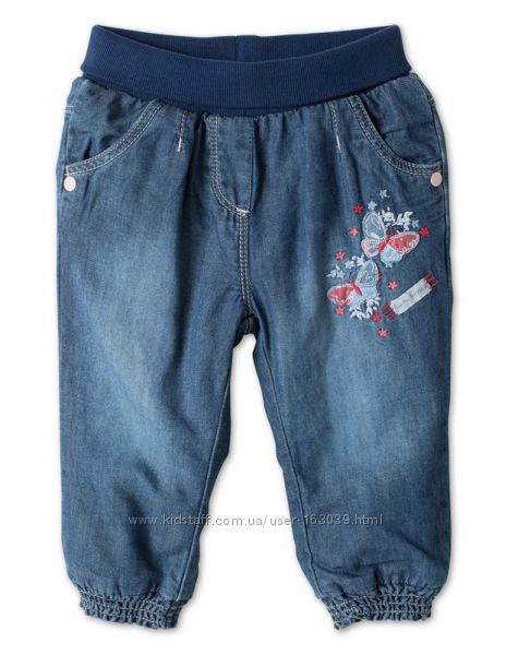 Хорошенькие джинсики с хлопковой подкладкой для девчушек с C&A, р-р 86