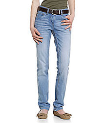 Светло-синие джинсы прямого кроя для девчонок с сайта C&A, р-ры 134, 146