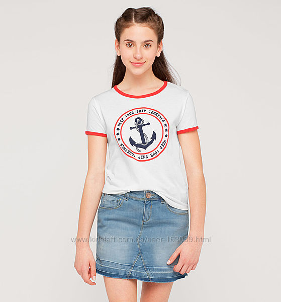 Фирменная футболка с морской тематикой из Германии с C&A, р-р от 146 до 158