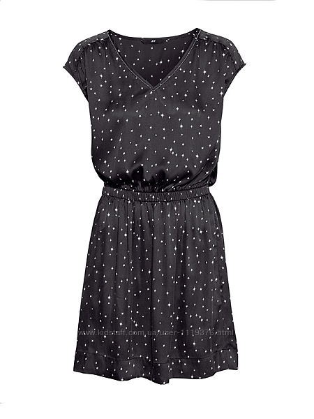 Атласное платье сукня плаття принт звезды