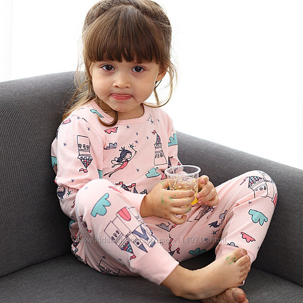 Пижамы детские для девочки. Эксклюзивные рисунки