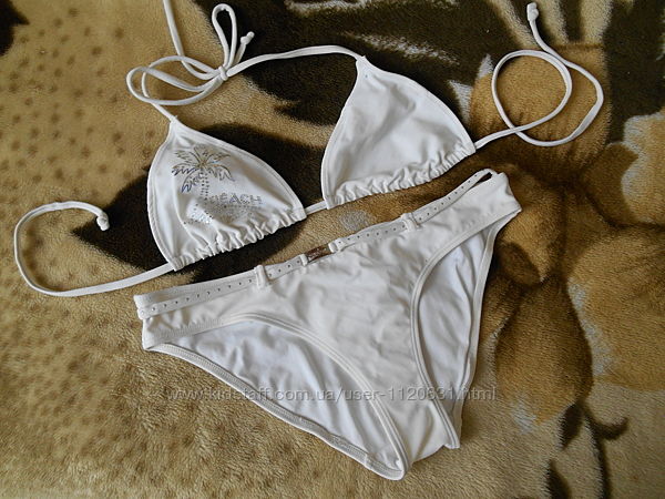 Размер eu 38/40 шикарный фирменный белый купальник