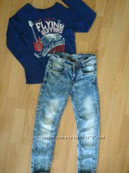 Стильные, моднячие джинсы 134-140р. Фирменные