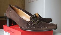 Туфли замшевые коричневые размер 6 39 Gabor, Австрия, туфельки
