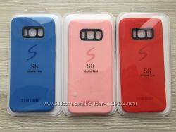 Фирменные силиконовые чехлы для Samsung S8 три цвета