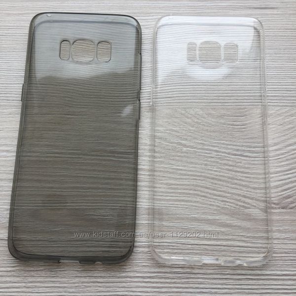 Прозрачный или серный силиконовый чехол для Samsung Galaxy S8