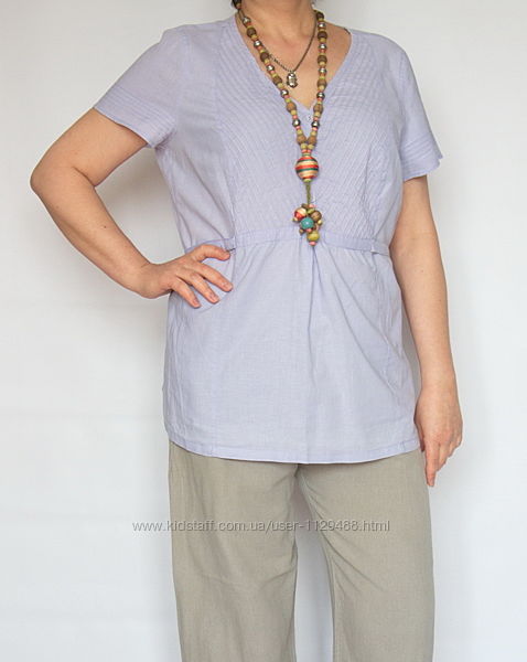 Блуза льняная Evans, большой размер.