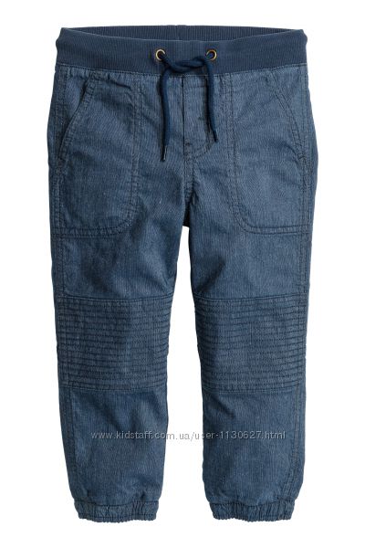 Стильные джинсовые джоггеры H&M НМ для мальчика 2-3 года