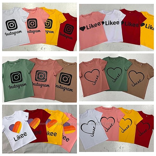 Модные футболки для девочек  Instagram, tik tok, likeе