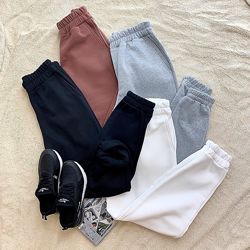 Хитовые штаны  черный, шоколад, белый, меланж 