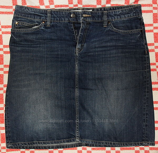 Спідниця джинсова міді середня довжина, 48 р-р