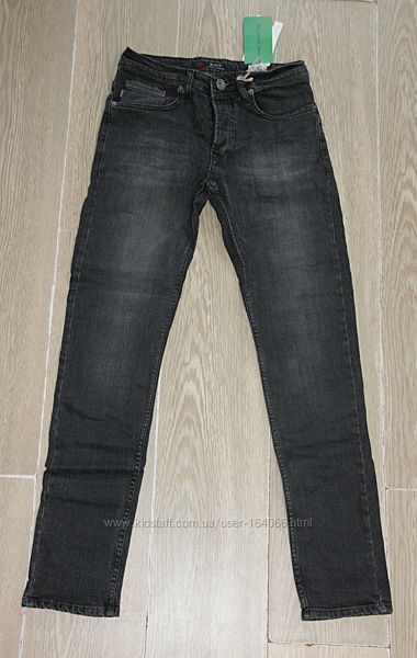 Мужские молодежные джинсы скини Blackzi 5184 р.30,31,36, черные, маломер