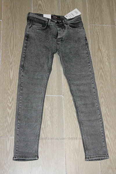 Мужские стрейчевые молодежные джинсы скини 1010 Denim р31-38, антрацит