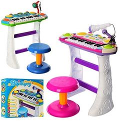 Пианино - синтезатор со стульчиком и микрофоном Я музыкант Limo Toy 7235