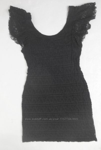 H&M. Divided. Ажурное, кружевное платье. L размер. Чёрное.