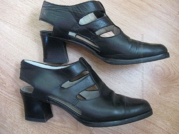 Туфли-босоножки женские, кожа, Италия, размер 37,5.