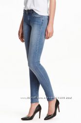 Женские джинсы Super Skinny Low Jeans от H&M Размер 2630 Длина 98см