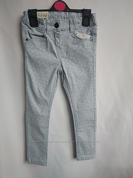 Детские голубые джинсы для девочки 4-5 лет C&A Palomino Германия Размер 110