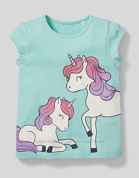 Детская футболка с единорогом для девочки 6-7 лет C&A Германия Размер 122