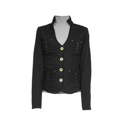 Оригінальний піджак з тканини, схожої на джинс 44 розмір 38 євророзмір.