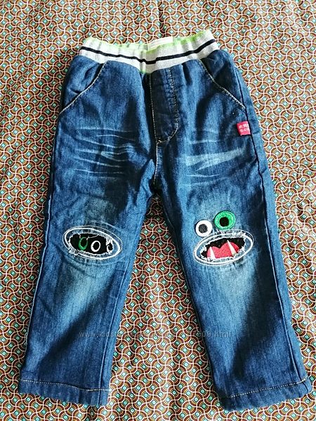 Теплі джинси з монстриками на 3р.