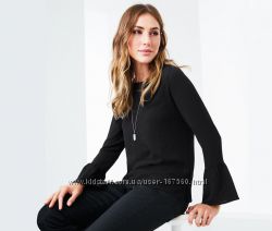 Стильная блуза р. 44 евро черная блузка Tcm Tchibo, Германия