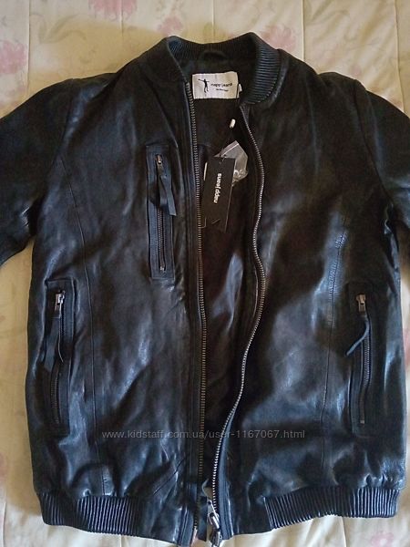 Стильная мужская кожаная куртка Nappa jeans, Дания