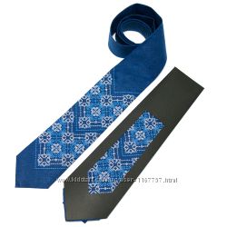 Вишита краватка з льону 