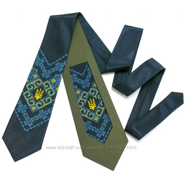 Вишита краватка з тризубом Мирослав