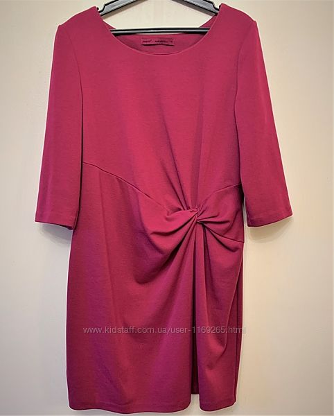 Оригинальное трикотажное платье цвета фуксии, 48-50, NEXT
