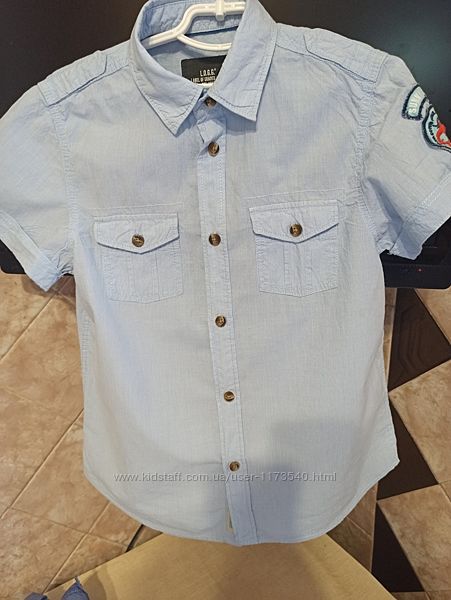 Рубашка H&M Рост 140, короткий рукав